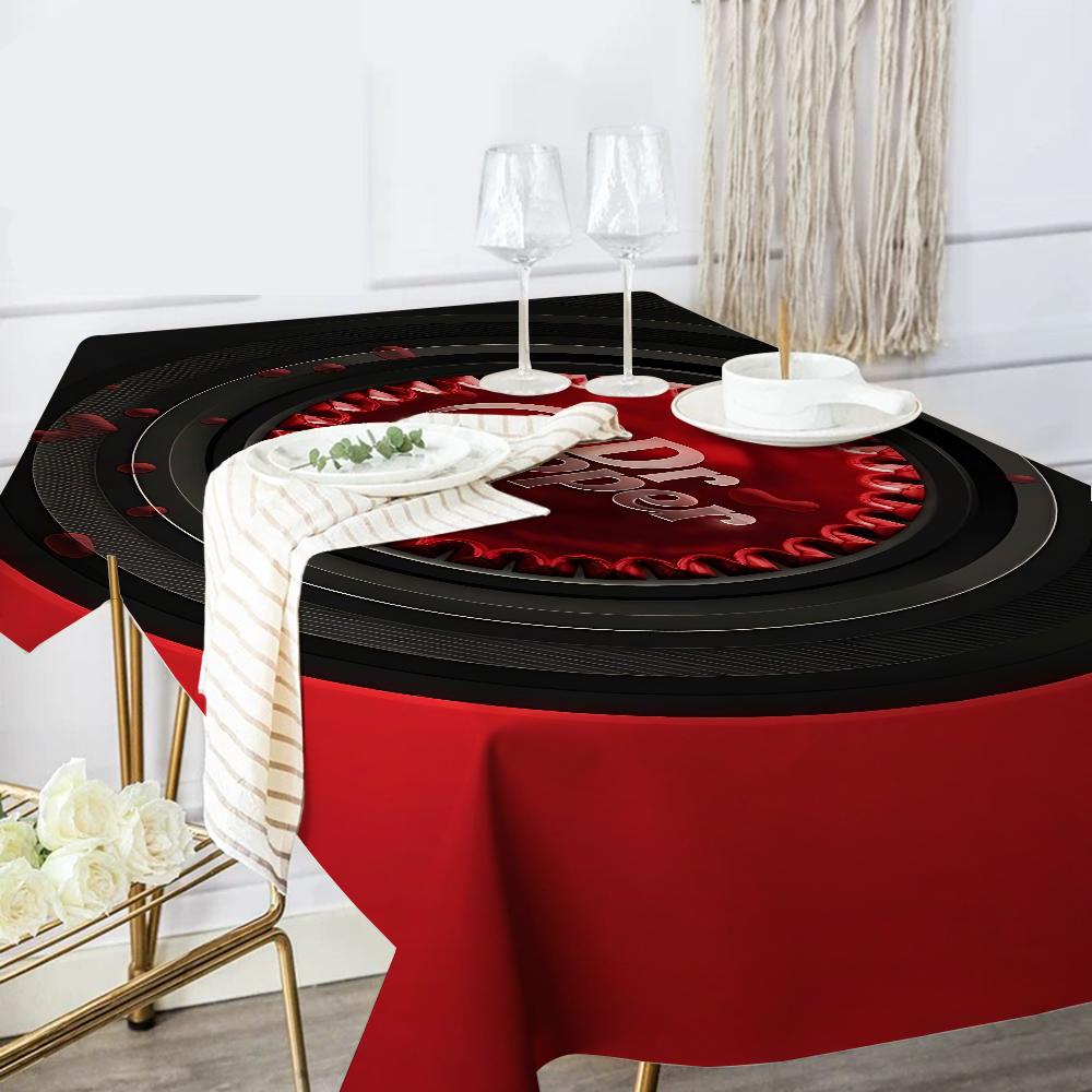 D-Dr Pepper Tafel Vlekbestendig Decoratief Wasbaar Polyester Tafelkleden Voor Eettafel Feesten En Bruiloft 90x140cm