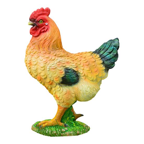Chicken Figurine, Lifelike Resin Hen Rooster Garden Statue, Standing Farm Animal Sculpture for Yard, Lawn Garden, Outdoor Decor