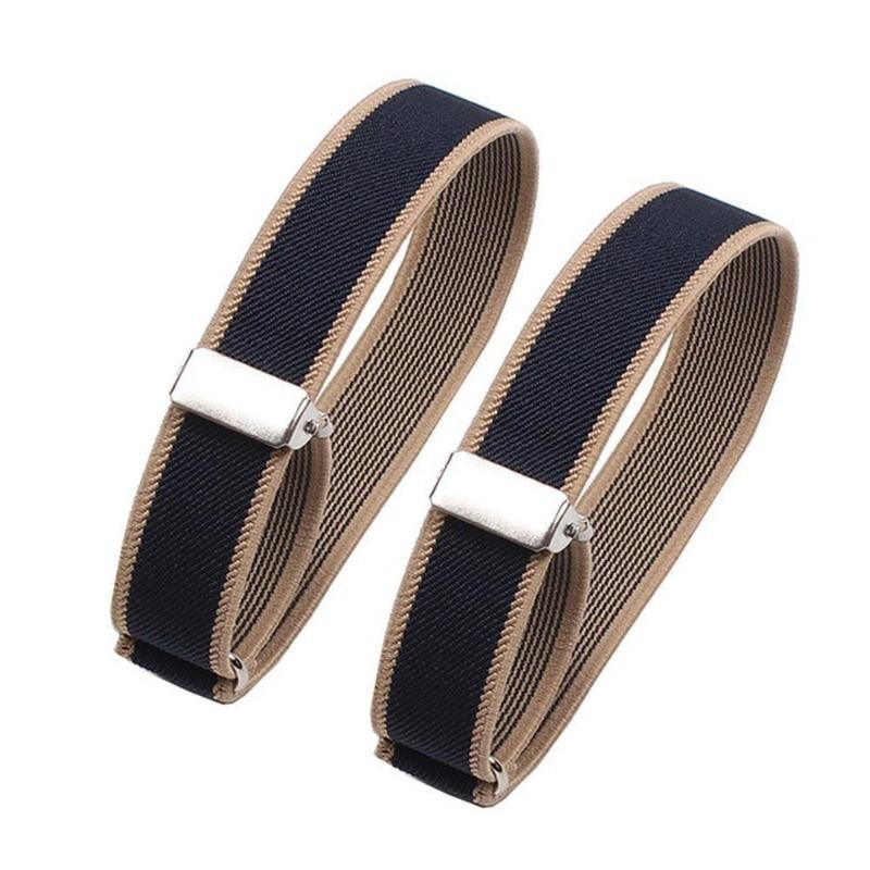 2 Paia Bracciali Elastici Regolabili Porta Maniche Camicia Polsini per Festa Matrimonio Accessori Abbigliamento Uomo Moda