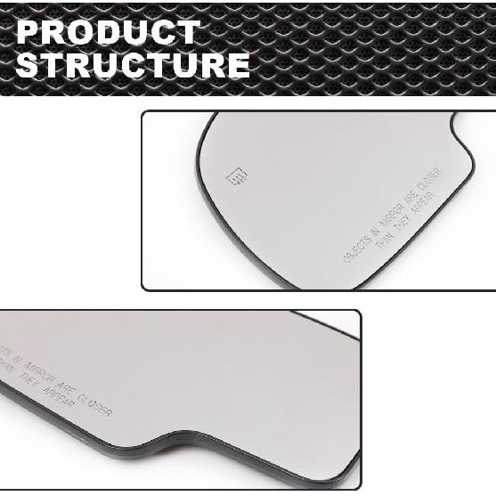 Mirror Glass Power Heated Compatible with 1999-2006 Chevy Silverado GMC Yukon Avalanche Driver & Passenger Side Mirror Glass Set