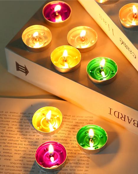 10 PCS/Box Round Candles,Smokeless Paraffin Candles for Romantic Settings,Restaurant Tea House Decoration,Proposal Anniversary