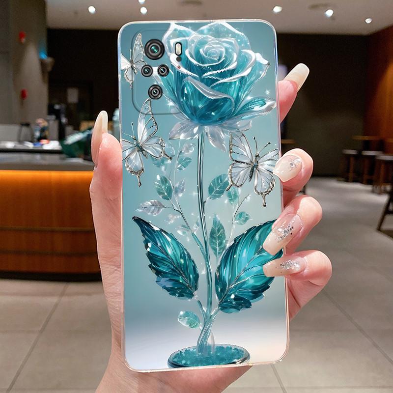 

Case For Xiaomi Redmi Note 10 Pro Max 10S Flower Butterfly Phone Casing For Redmi Note 11 SE Soft Silicone Transparent TPU Cover Redmi Note 10 Pro Max