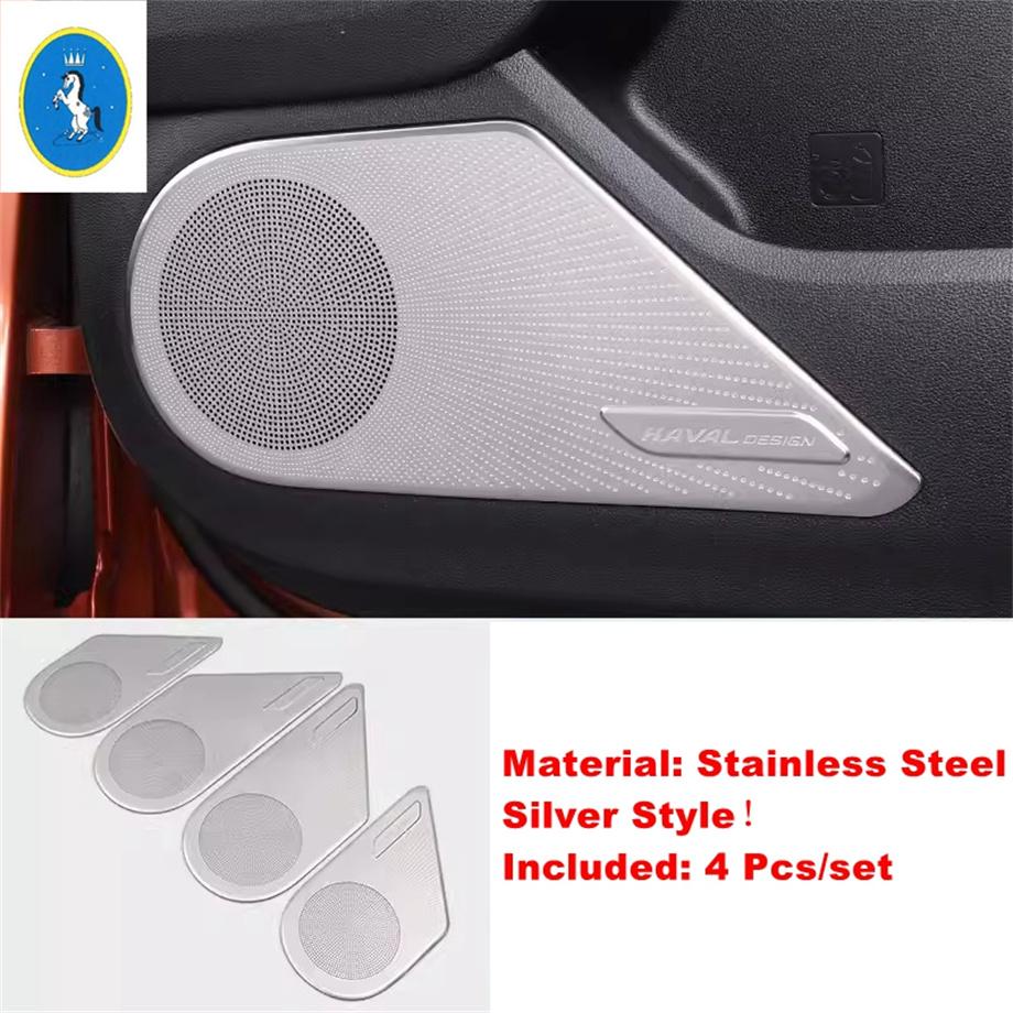 Silver Car Pillar A Speaker / Handle Bowl Horn / Roof Reading Light Lamp Panel Accessories Cover Trim For Haval Dargo