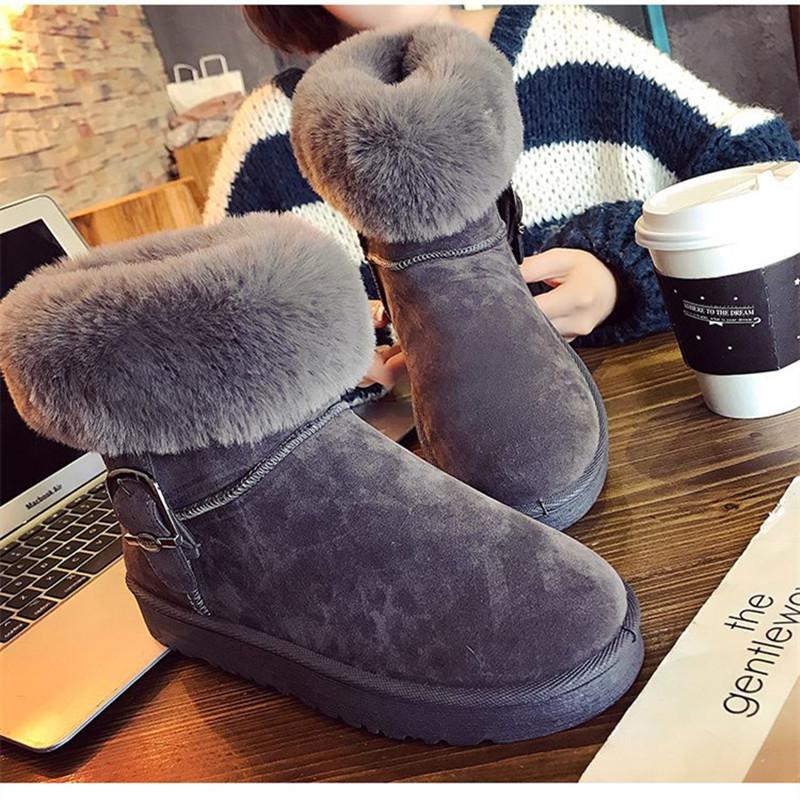 

Winter Boots Faux Fur Women s Snow Boots Low-top Warm Winter Shoes for Women Non-slip Short Ankle Boots Ladies Botas WSH4998 35