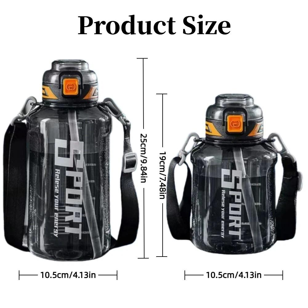 1000ml/1500ml Sports Water Bottle Large Capacity LeakProof Drinking Bottles with Straw Plastic Fitness Water Bottle