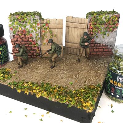 Praktische Miniatur-Blattbüschel Robuste Harzmaterialien für Modelleisenbahn Sandtisch und Gartenzubehör Landschaft