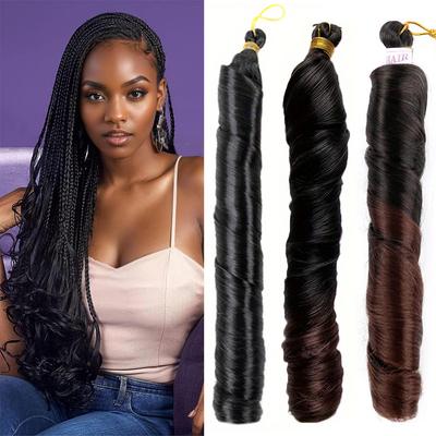 Synthetic Long Curly Braiding Hair Extensions Loose Wavy Curly Crochet Natural Looking Wig For Women Cosplay Party Use