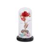 Rose Flower Preserved in Glass Dome with Night Light - Mother's Day or Birthday Gift Ornament