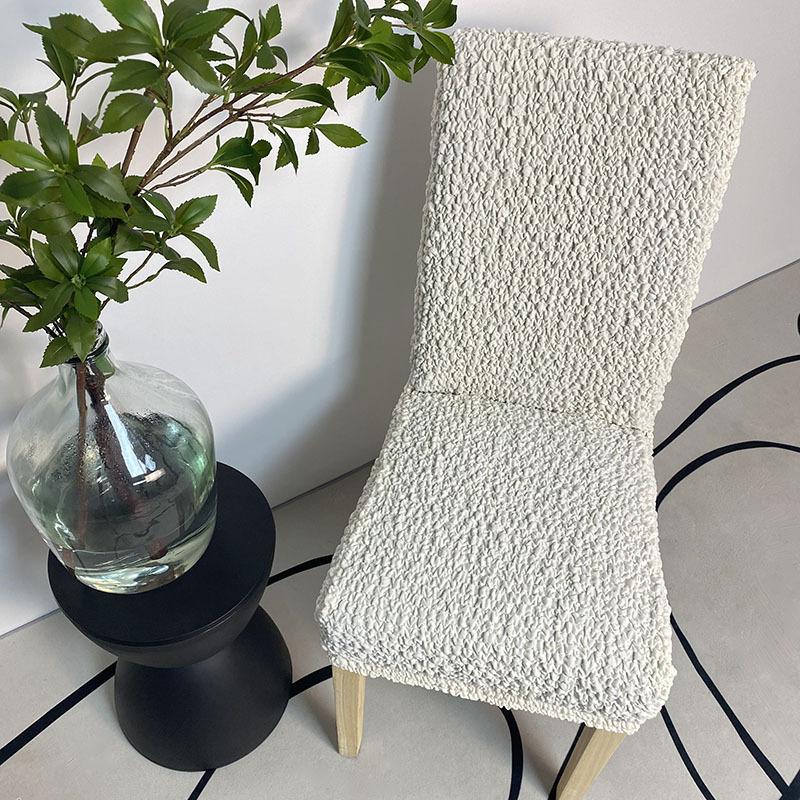 

High-Quality Dining Table Chair Cover, Polyester Seersucker Seat, Cream Wind Chair, Universal Elasticity In All Seasons general purpose сірий колір