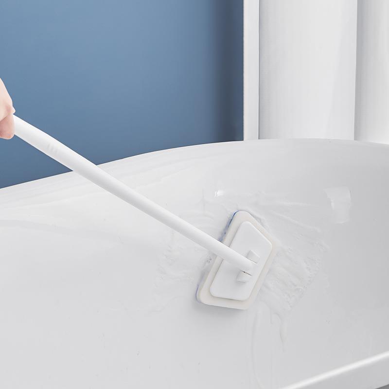 Long Handle Trapezoidal Sponge Brush for Bathtubs, Tiles, Floors & Glass Doors