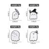 Boo Ghost Enamel Pins Custom Halloween Spooky Dagger Ghost Brooches Lapel Badges Cartoon Punk Funny Jewelry Gift for Friends