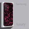 Lace Print P-Pattern Phone Case For Samsung S 9,10,21,30,22,23,24,25,Ultra,Plus,Lite,FE,4,5G Black Soft Case