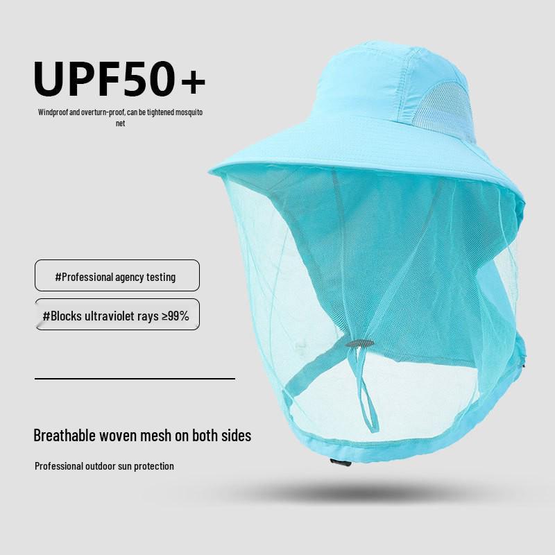 Unisex Sommer Sonnenhut: Moskitosicheres Netz, Schnelltrocknend, Wasserdicht, Ideal zum Angeln und Klettern