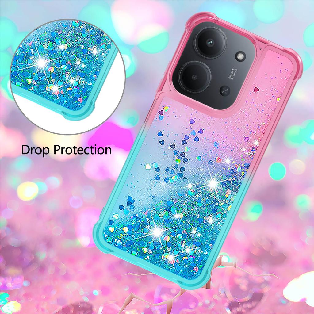Custodia Glitterata con Paillettes per Xiaomi Redmi 15 Redmi 15C 4G 5G Poco C85 Custodia Gradiente Liquido Dinamico Cover Posteriore Antiurto