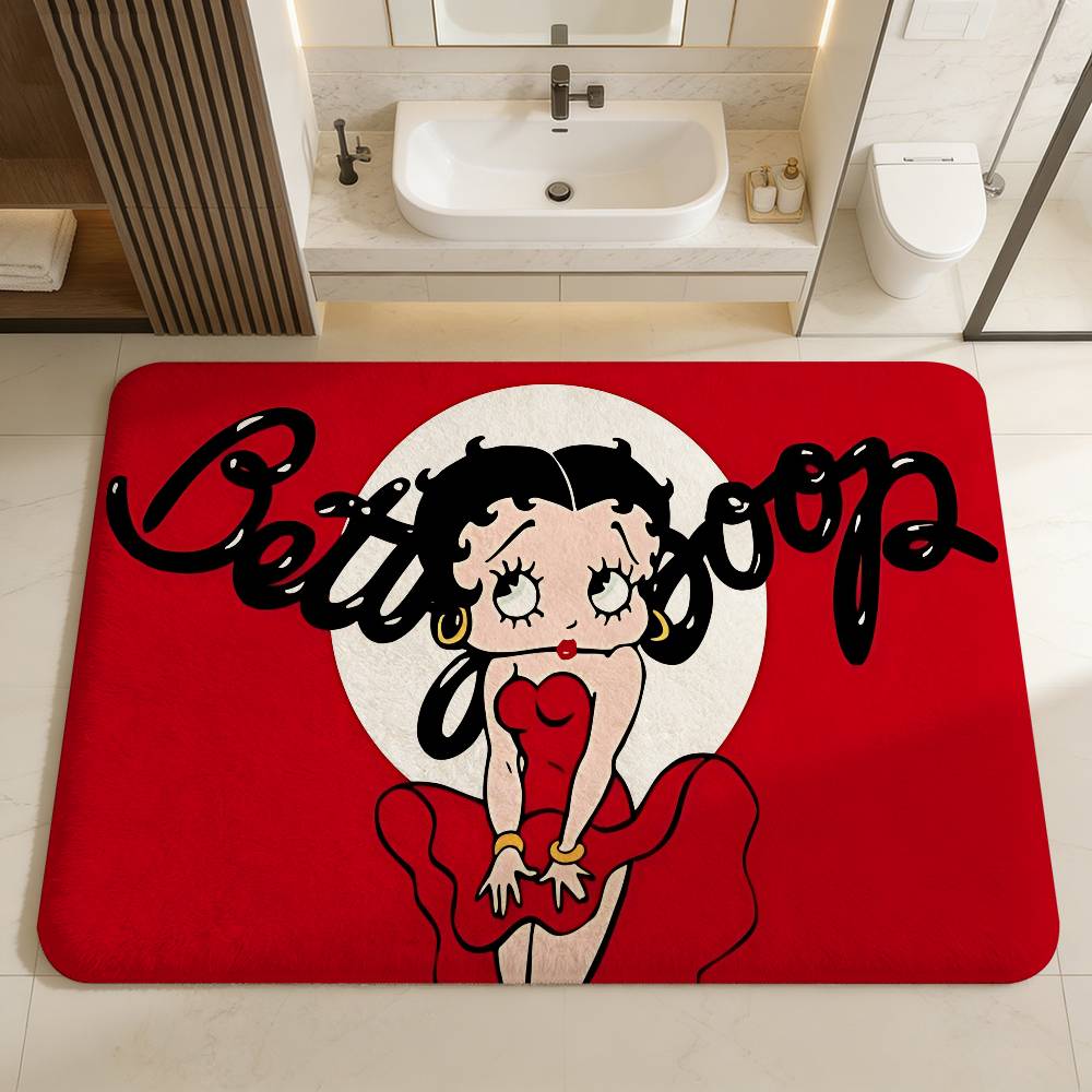 B-Betty-Cute-Boops Bathroom Mat Kids Room Bedroom Decoration Balcony Anti-Slip Doormat Living Room Welcome Rug