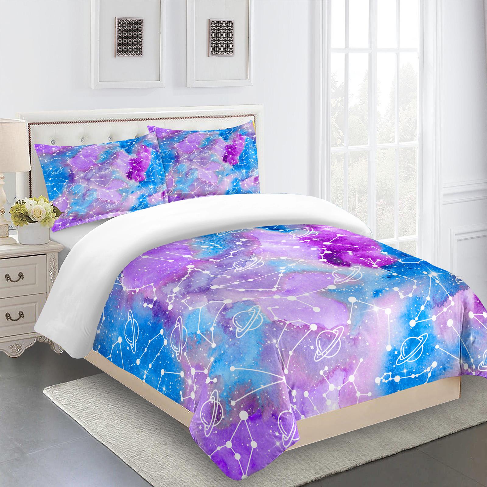 

Set Bedding for Girls Duvet Cover Kids Twin Bedding Sets for Girls Space Bedding Set Individual Pillowcase,Duvet Cover or Set Twin&Sham фиолетовый