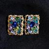 Silver Needle Luxury Rhinestone Water Drop Earrings: Exquisite Retro Style for Women