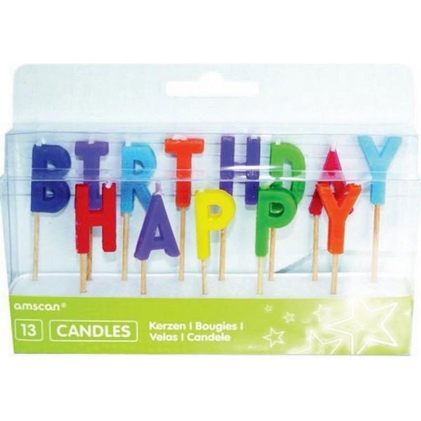 Amscan Happy Birthday Pick Candles (Pack of 13)