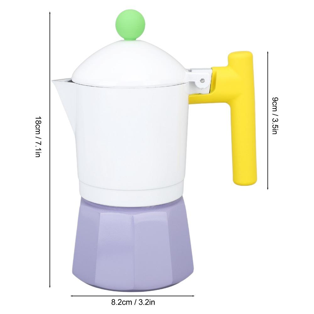 5oz Capacity Italian Coffee Percolator 150ml Capacity Aluminium Coffee Percolator  For Home Use