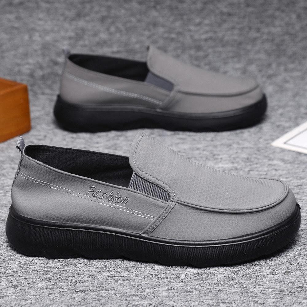 Casual shoes ultra light old Beijing cloth mesh cloth breathable lightweight non-slip one foot pedal men's shoes comfortable and versatile