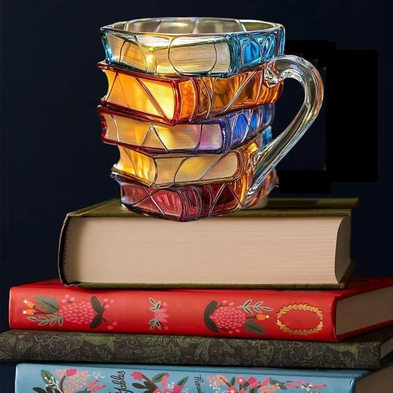 Unusual Book Mugs Coffee Cup Funny Elegant Coffee Cups Creative Large Glassware Mugs Original Breakfast Cups for Dining Room