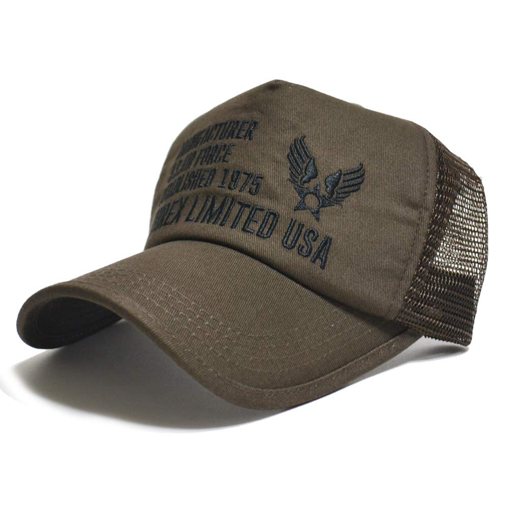 AVIREX LIMITED USA Mesh Cap with Front Embroidery (Brown)