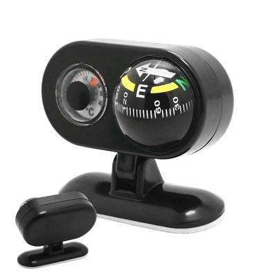 Car Compass Dash Mount Compass Ball With Temperature Gauge Navigation Hiking Direction Pointing Guide Ball For RV Vehicle Truck