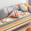 Cuscino per Divano in Cotone Lino Federa Universale per Tutte le Stagioni Copridivano Bohemien Motivo Geometrico Antiscivolo Asciugamano per Divanetto