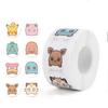 Cute Cartoon Roll Stickers 500 Pieces Self Adhesive Round Labels Waterproof Decals For Diy Craft Gift Box Bottle Notebook