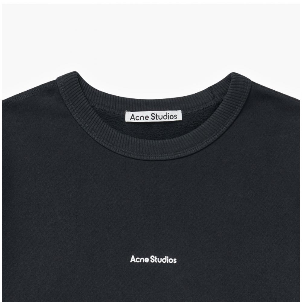 Acne Studio Ai0067 Black Stamp Logo Women S SweatShirt