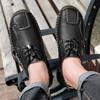 Fashion High Quality Handmade Casual Leather Men Shoes Outdoor Slip On Breathable Walking Shoes Fashion Tooling Shoes Flats Plus Size48