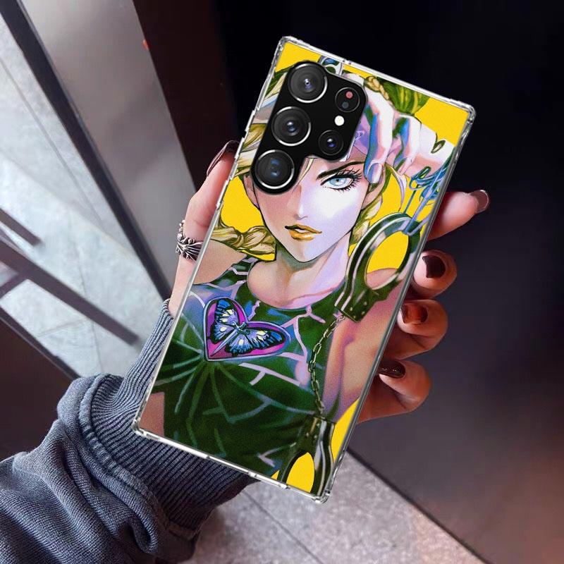 JoJo's Bizarre Adventure Jolyne Cujoh Phone Case For Samsung Galaxy S23 S24 S25 Edge S26 Ultra S22 + S21 Plus S20 FE Cover Silic