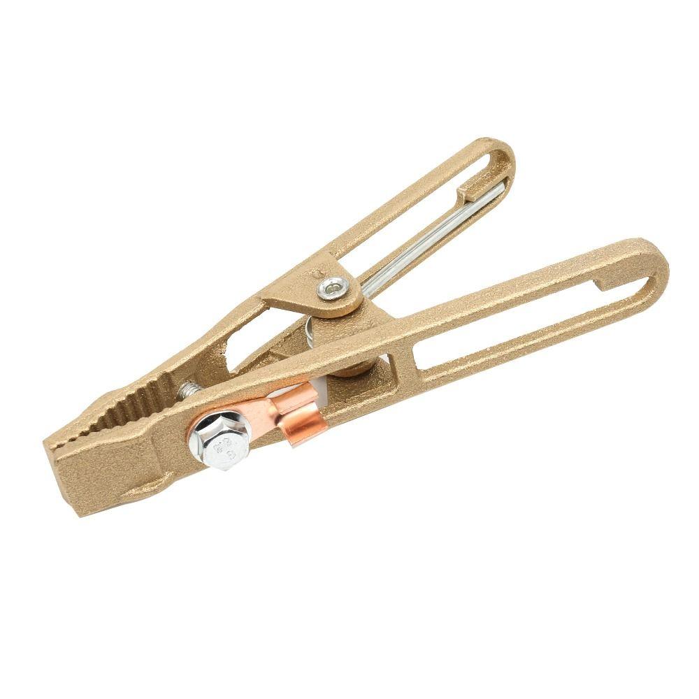 260A Massekabelklemme Messing A-Form Elektrische Argon-Lichtbogenschweißzange mit Schutzabdeckung Sicherheitsklemme Masseklemme