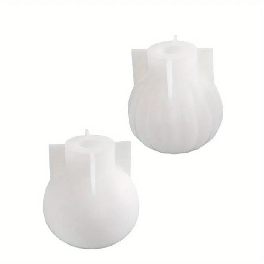 1 Pcs DIY Gypsum Vase Candlestick Smooth Circular Tube Flower Planter Candle Base Silicone Mold