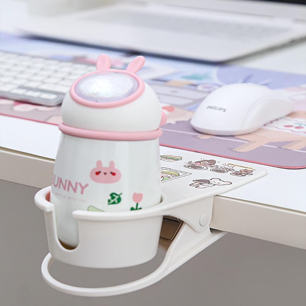 

Creative Coffee Drink Cup Holder Table Side Water Cup Shelf Office Desktop Computer Desk Fixed Cup Holder Desk Storage Clip белый