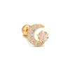 New Stainless Steel Zircon Cloud Moon Stud Earrings For Women Helix Tragus Cartilage Star Butterfly Earring Piercing Jewelry 1pc