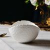 Durian White Creative Ceramic Fruit and Salad Bowl with Underglaze Color