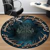 1pc Lord of the Rings Office Round Area Rug, Indoor Mat Suitable For Office, Under Office Chairs Bedroom Living Room Home Decor, Room Deco