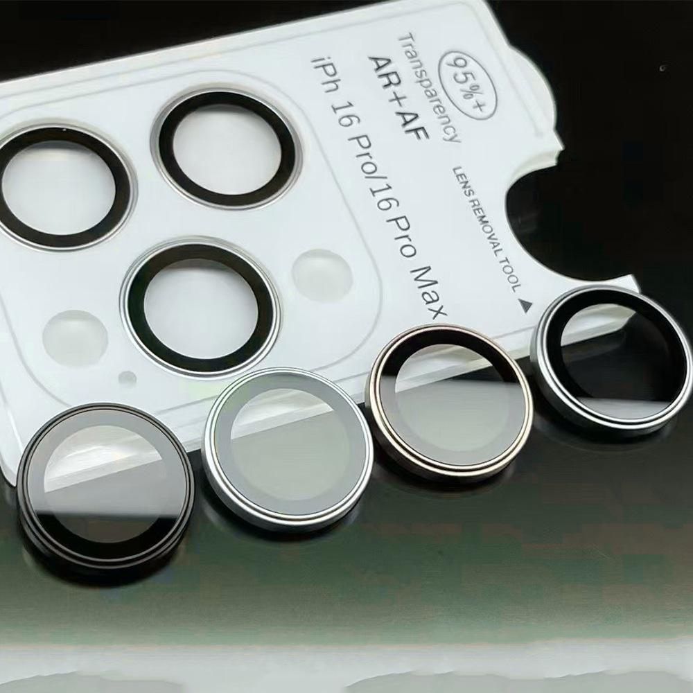 Apple 16 Pro HD Lens Film with Metal Ring for iPhone 15/14 - Eagle Eye Tempered Glass