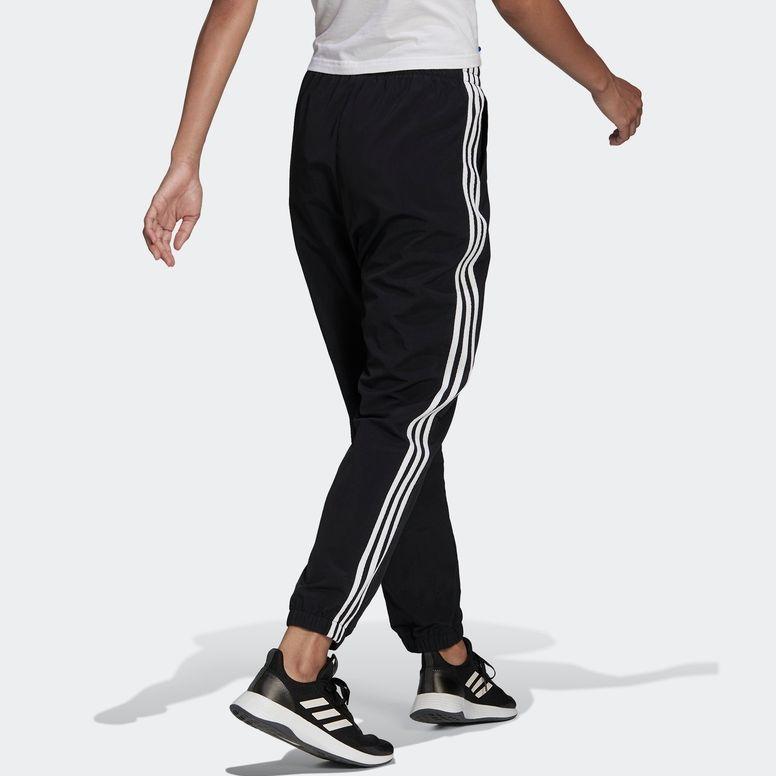 Adidas Striped Woven Tapered Casual Nine-Point Retro Sports Pants Women Pants Black HC9155