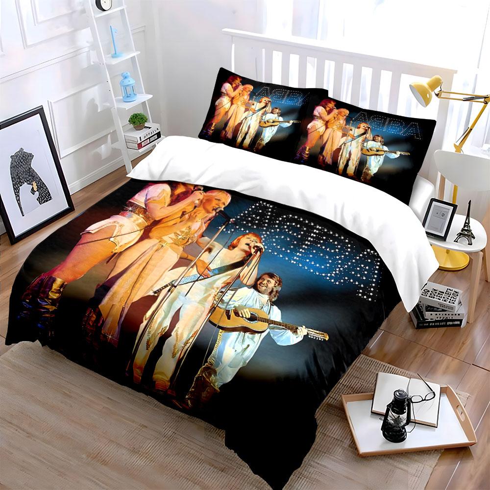 Retro Band Performance Design Bedding Duvet Cover Set Duvet Cover Pillowcases (1*Duvet Cover 2*Pillowcases, without duvet insert)