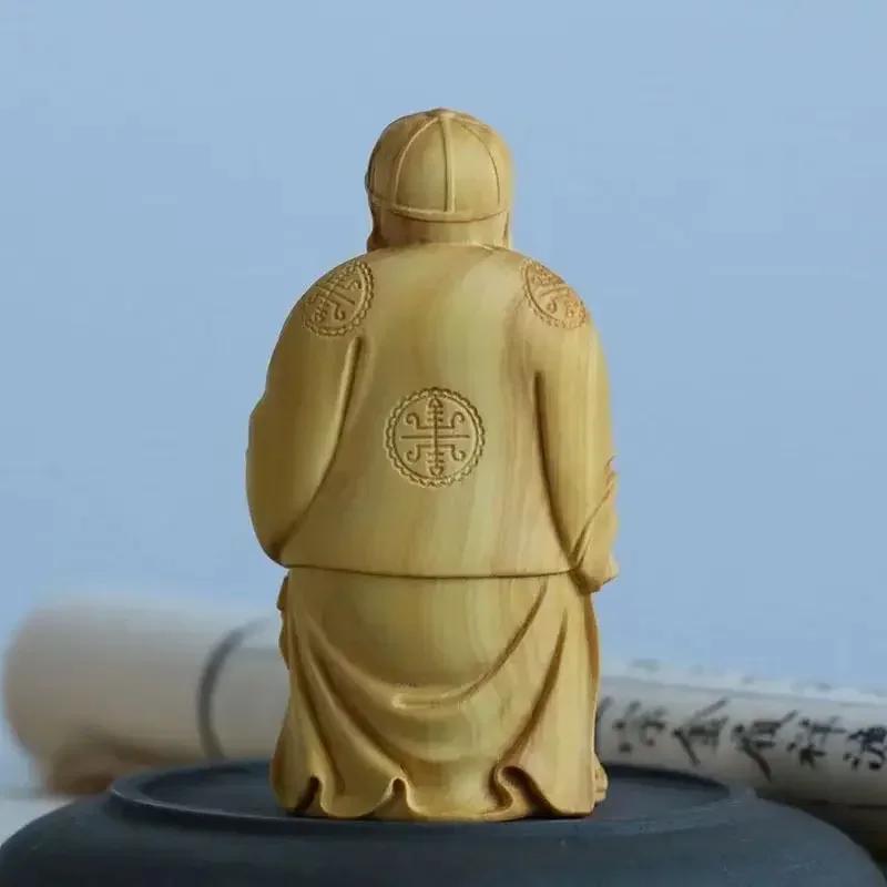 Boxwood Carving Bring Lucky Master Hand Home Fortune Making Living Room Decor