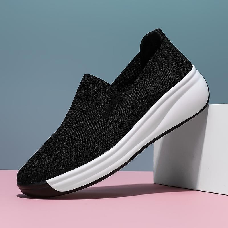 Pantofi de damă cu toc pană, pantofi ocazional de mers, respirabil, vară, fete, studenți, încălțăminte pentru timp liber