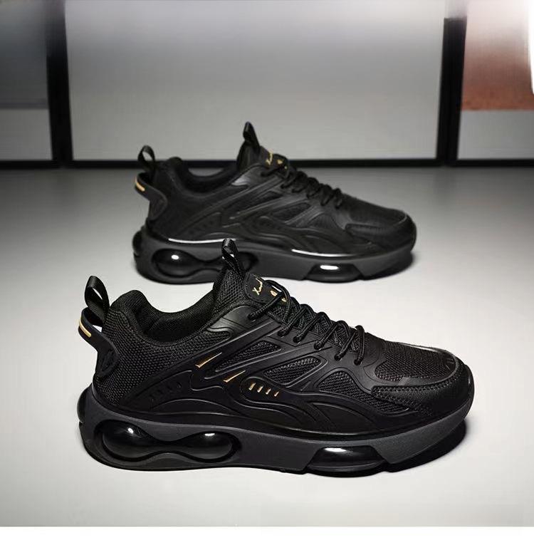 2024 Herbst Herren Vielseitige Sportliche Freizeit-Lauf- & Trainingsschuhe Schwarz mit Weicher Sohle.