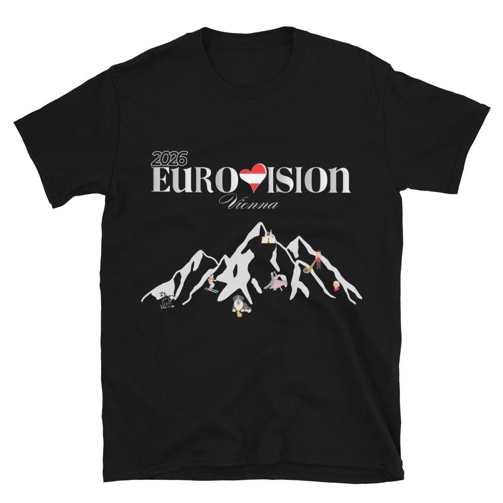 Eurovision 2026 Vienna Short-Sleeve Unisex T-Shirt ESC Fan Tee XL