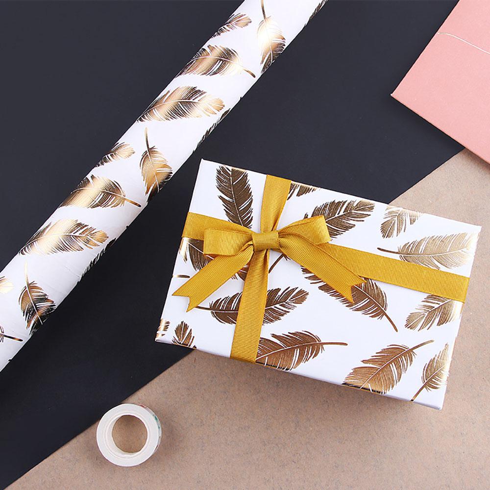 

50x70cm Bronzing Gift Wrapping Paper Gold Polka Dots Birthday Valentine s Day Bouquet Gift Packaging Paper DIY Decoration Paper