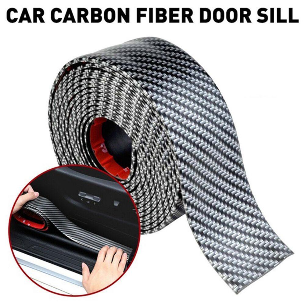 

Крышка Edge Guard DIY Car Styling Дверной Подоконник Протектор Автомобильная наклейка Потертостая пластина Углеродное волокно Резина