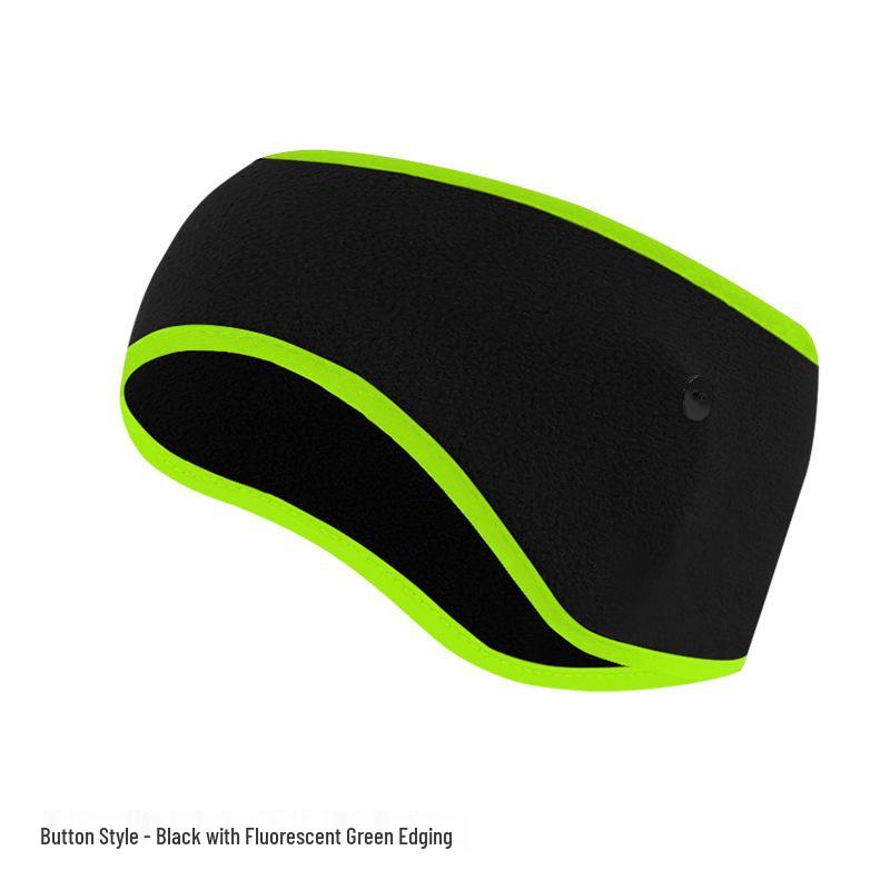 Fleece Warmes Ohrband: Dickes breites Stirnband für Herbst- und Winterradfahren - Winddichte und kältefeste Ohrenschützer.