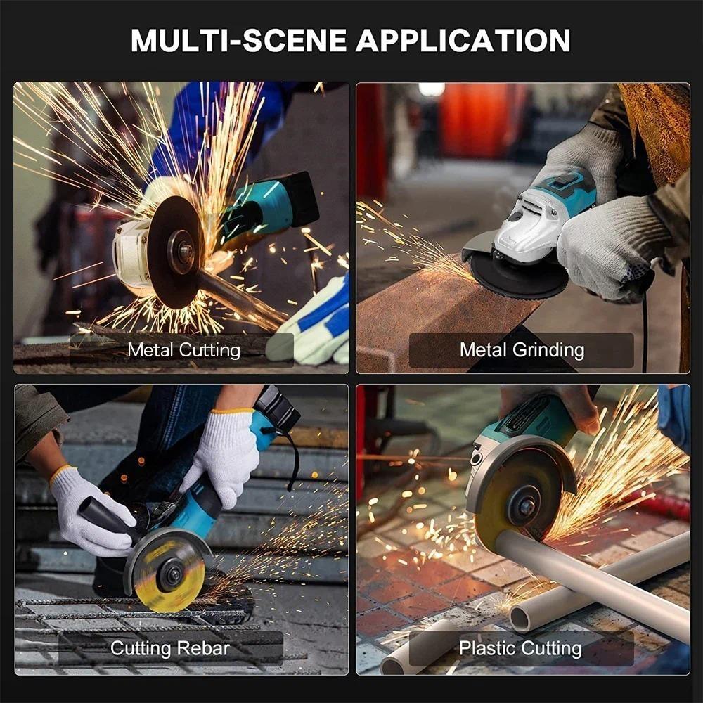 125mm Brushless Angle Grinder Cordless Polishing And Grinding Machine Portable Cutting Power Tool