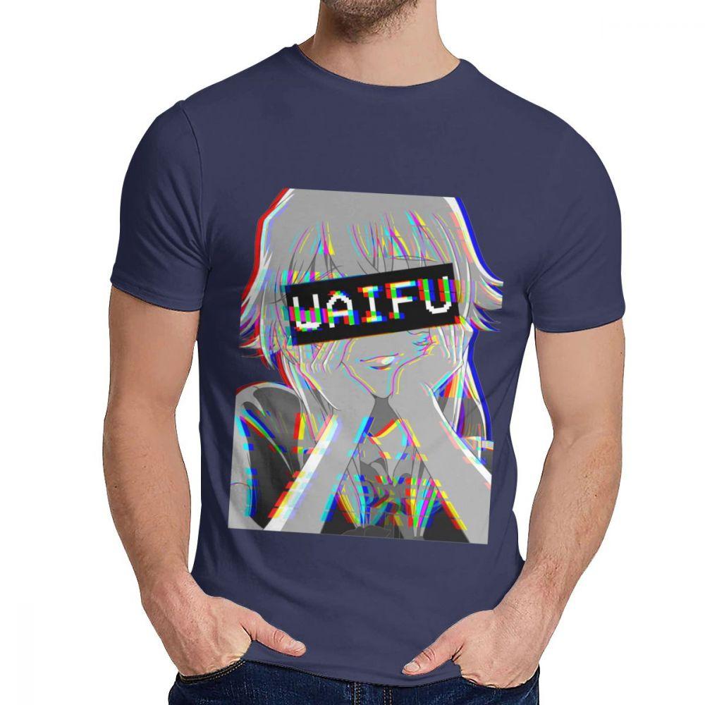 Round Neck Yuno Waifu Japanese Animation T Shirt Custom Unisex 100 Cotton T Shirt Big Size